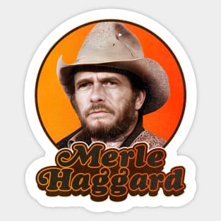 Retro Merle Haggard Legend Design Sticker